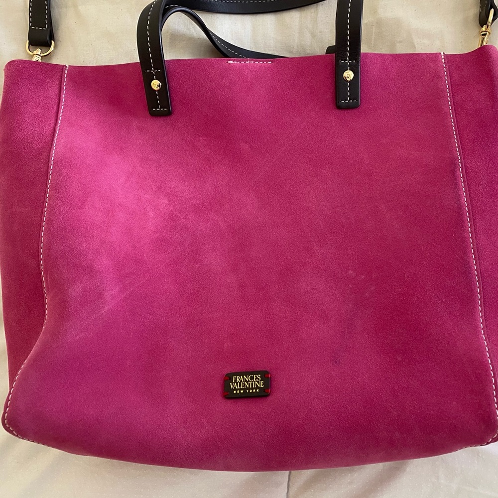 Frances Valentine Pink Suede Tote